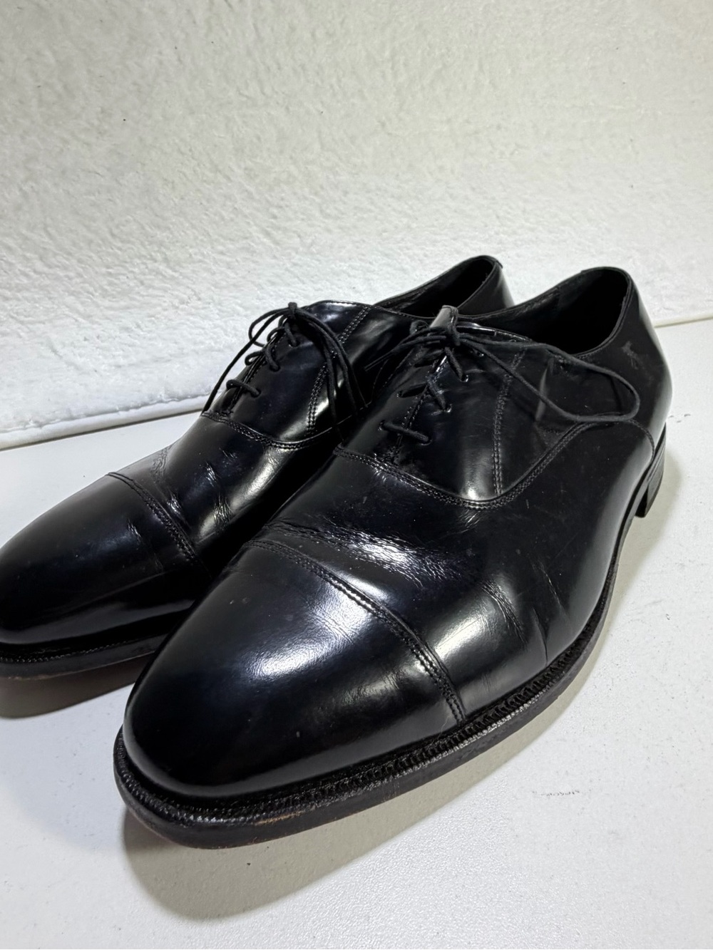 Florsheim Cap Toe Oxford Black Leather Dress Shoes Men’s Size 10